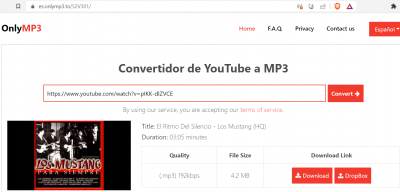 Convertidor de YouTube a MP3